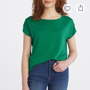 Pink Clover Button-Detail Top